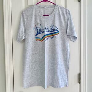 Marble Falls Texas Baby Gray Colorful Rainbow Short Sleeve Graphic Tee T-Shirt